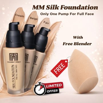 Buy MM Silk Foundation & Get Beauty blender FREE