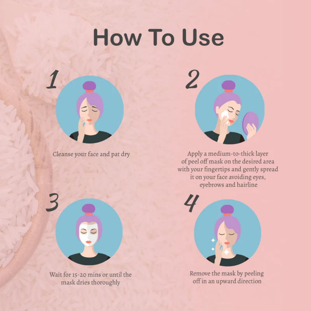 Rice & Ceramide Peel off Mask - Hydrated, Brightening, Clear & Glass Skin