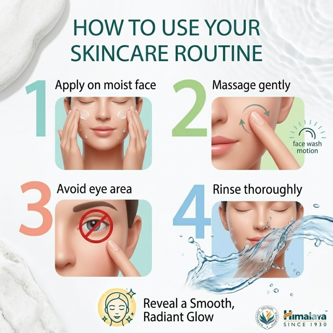 Himalaya Natural Glow Skincare Bundle | Neam Scrub, Nose Strips, Orange Mask & Kesar Face Pack | 5-Step Deep Pore Cleansing
