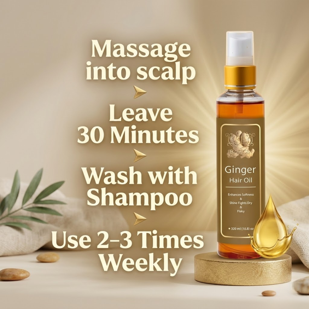 SL Basics Ginger Oil & Shampoo Duo - Reduces Hair Fall, Dandruff & Makes Hair Thicker and Softer