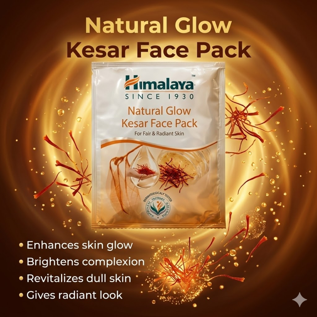 Himalaya Natural Glow Skincare Bundle | Neam Scrub, Nose Strips, Orange Mask & Kesar Face Pack | 5-Step Deep Pore Cleansing