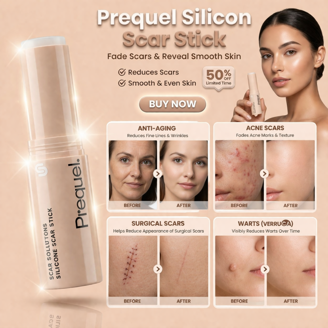 Prequel Silicone Scar Stick | Reduces Scars, Stretch Marks & Warts with Onion Extract + Centella Asiatica + Vitamin E | Smooth & Even Skin