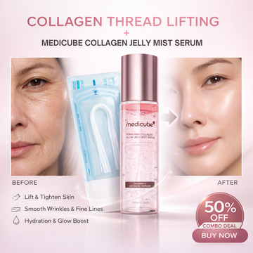 Medicube PDRN Pink Collagen Glow Jelly Mist Serum | Dual-Texture Mist with Collagen Threads & PDRN | Instant Lifting, Wrinkle Reduction & Deep Hydration