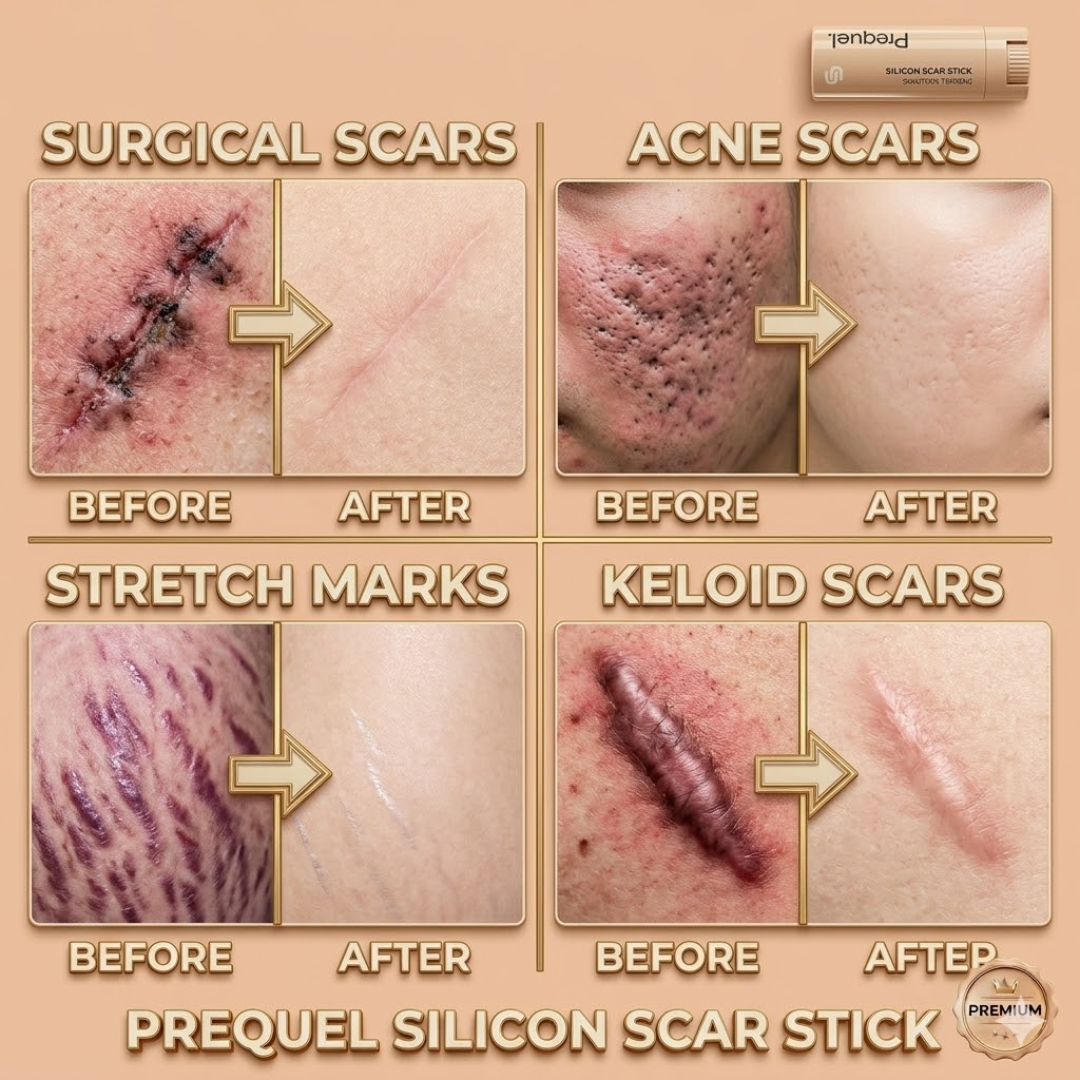Prequel Silicone Scar Stick | Reduces Scars, Stretch Marks & Warts with Onion Extract + Centella Asiatica + Vitamin E | Smooth & Even Skin