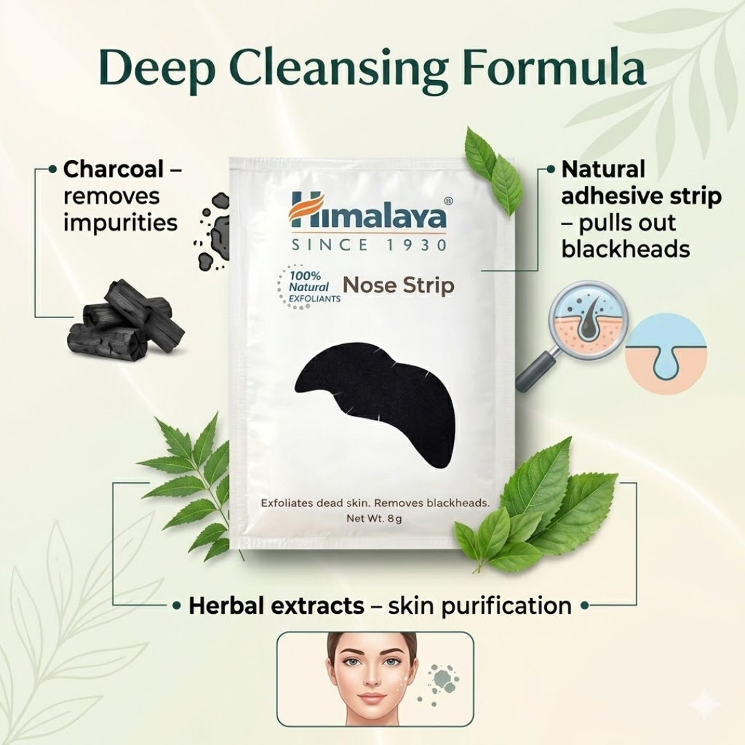 Himalaya Natural Glow Skincare Bundle | Neam Scrub, Nose Strips, Orange Mask & Kesar Face Pack | 5-Step Deep Pore Cleansing