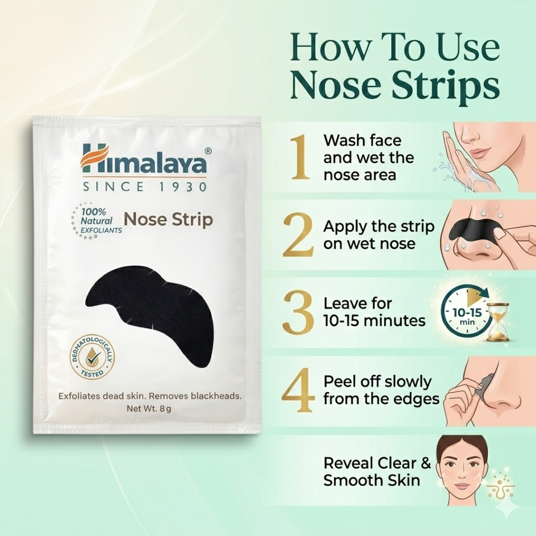 Himalaya Natural Glow Skincare Bundle | Neam Scrub, Nose Strips, Orange Mask & Kesar Face Pack | 5-Step Deep Pore Cleansing