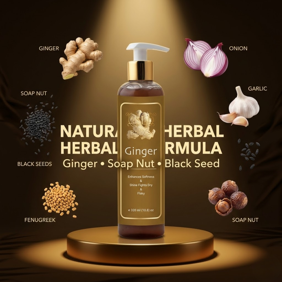 SL Basics Ginger Oil & Shampoo Duo - Reduces Hair Fall, Dandruff & Makes Hair Thicker and Softer