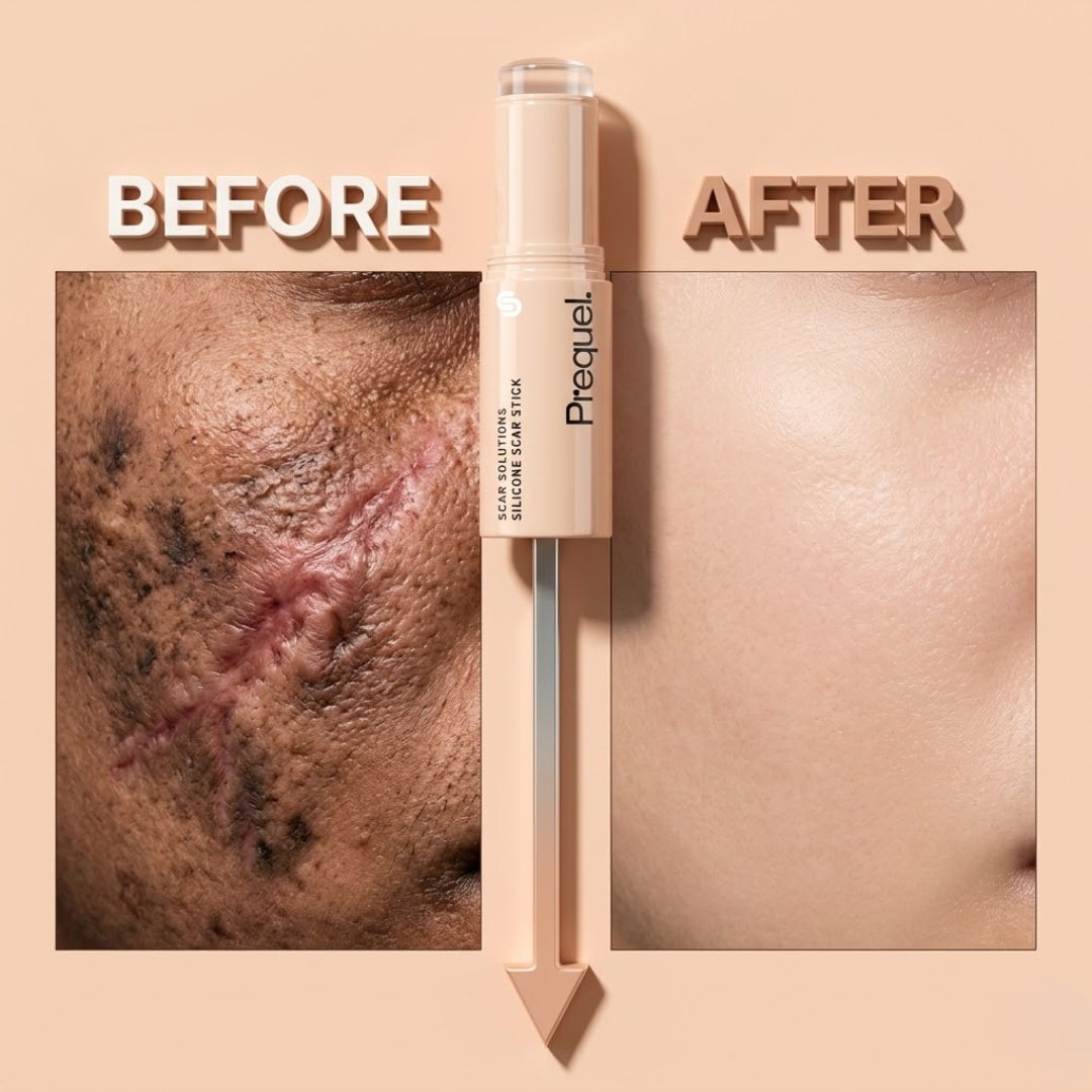 Prequel Silicone Scar Stick | Reduces Scars, Stretch Marks & Warts with Onion Extract + Centella Asiatica + Vitamin E | Smooth & Even Skin