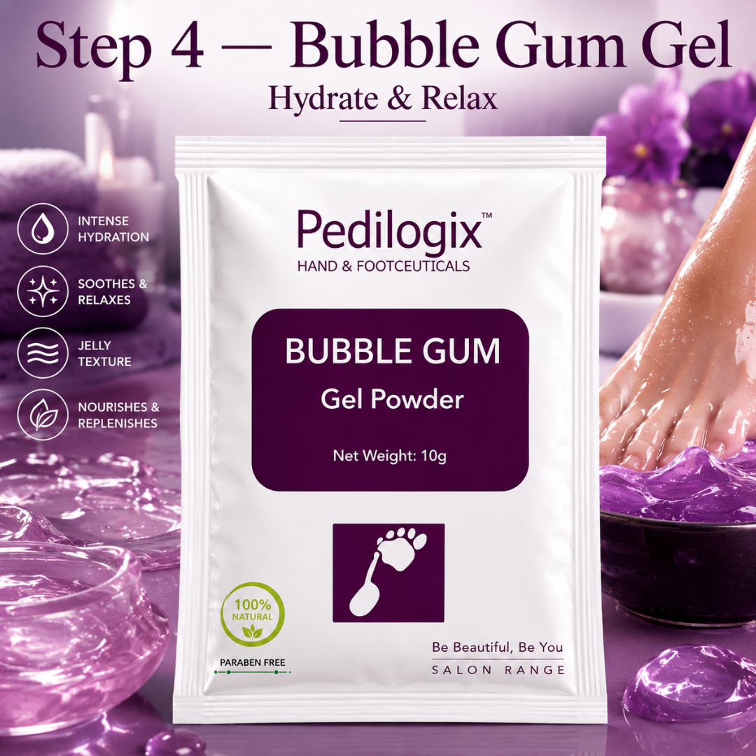 O3+ Pedilogix Spa Kit – Brighten, Smooth & Hydrate – Professional 6-Step Manicure & Pedicure Kit for Hands & Feet – Crystal Wash, Micro Peel, Bubble Gum Gel, Massage Cream & Pedi Mask – Single Use – Spa Results at Home
