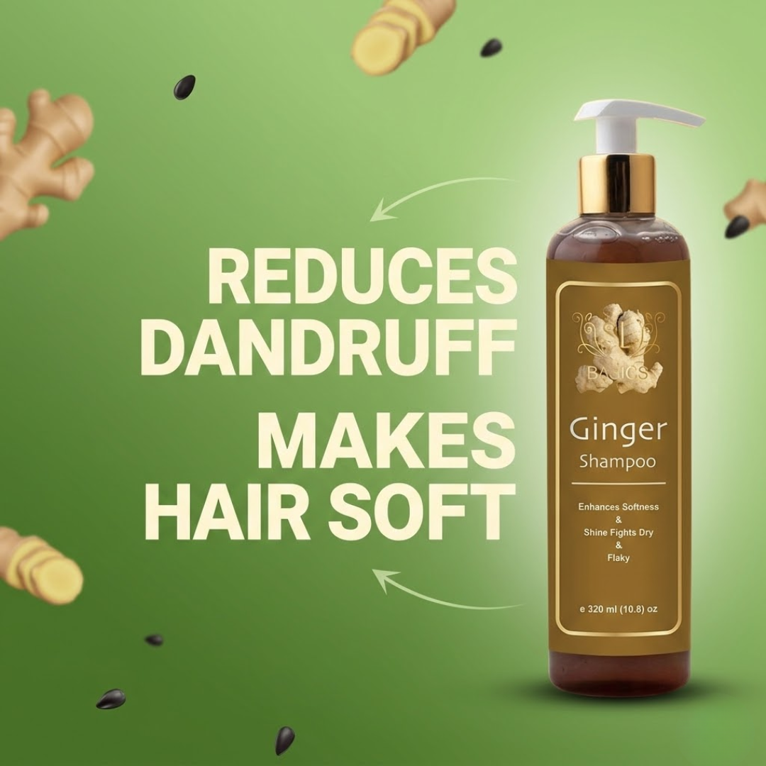 SL Basics Ginger Oil & Shampoo Duo - Reduces Hair Fall, Dandruff & Makes Hair Thicker and Softer